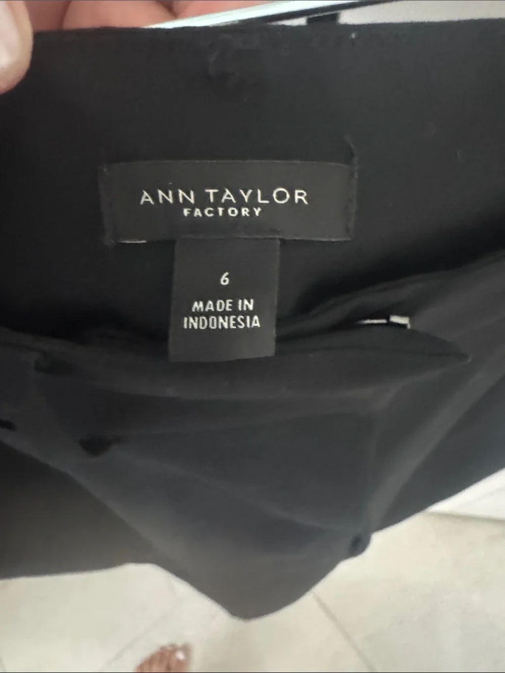 Ann Taylor Black Women's Blazer and Pants Suit Jacket (size 10) Pants (size 6)